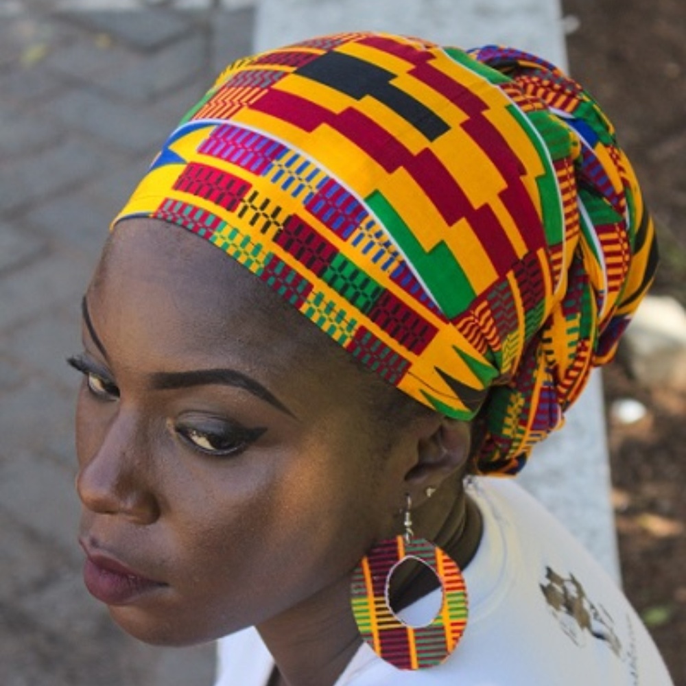 African Kente- Head Wrap Only - K2